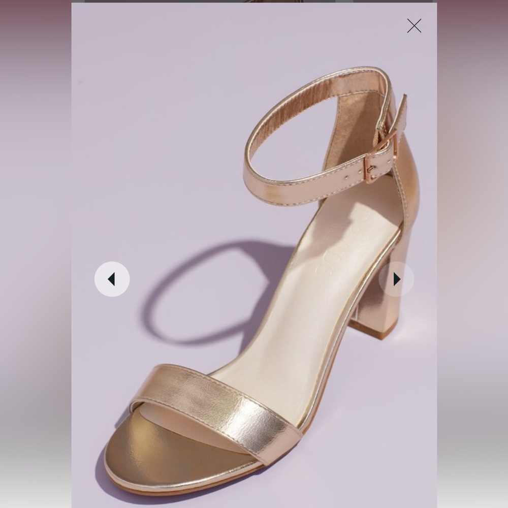 Gold heels - only worn once!